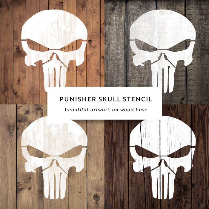 Punisher Stencil Design on Durable Mylar Reusable Skull Stencil Punisher Stencil Design on Durable Mylar Reusable Skull Stencil