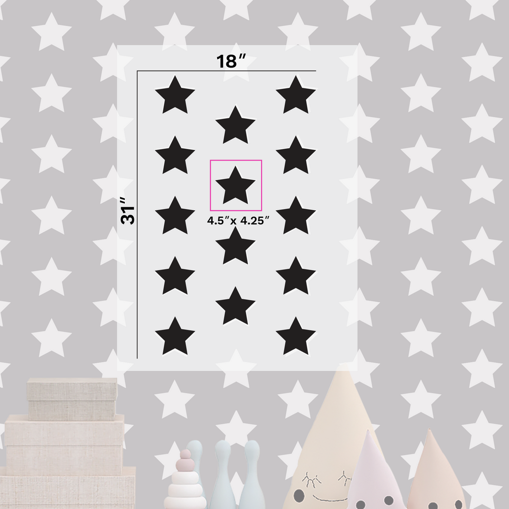 Rounded Star Pattern Stencils - Stencil Revolution