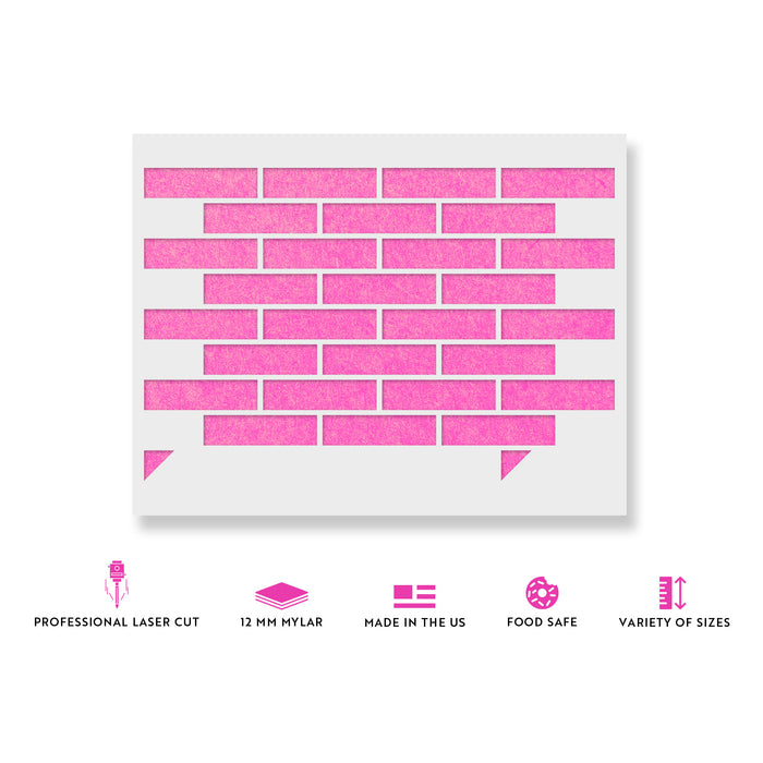 Running Bond Brick Pattern Wall Stencil