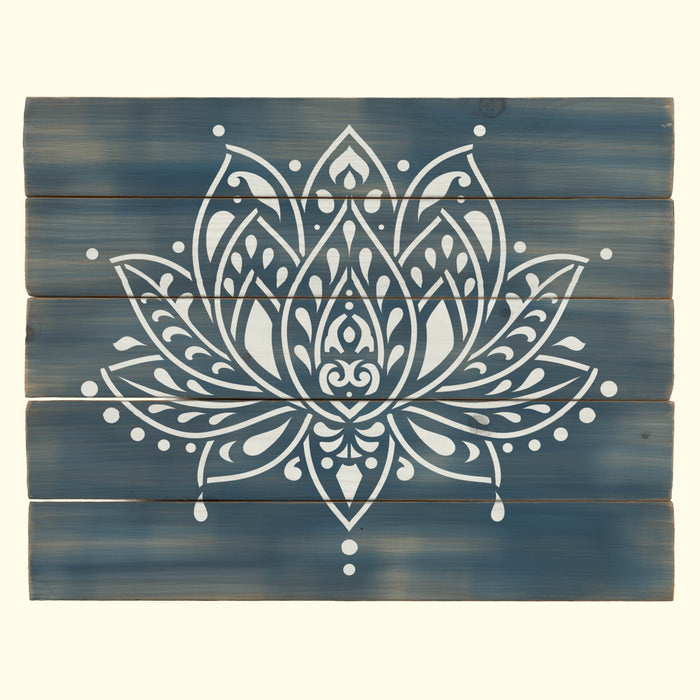 Sacred Lotus Flower Stencil