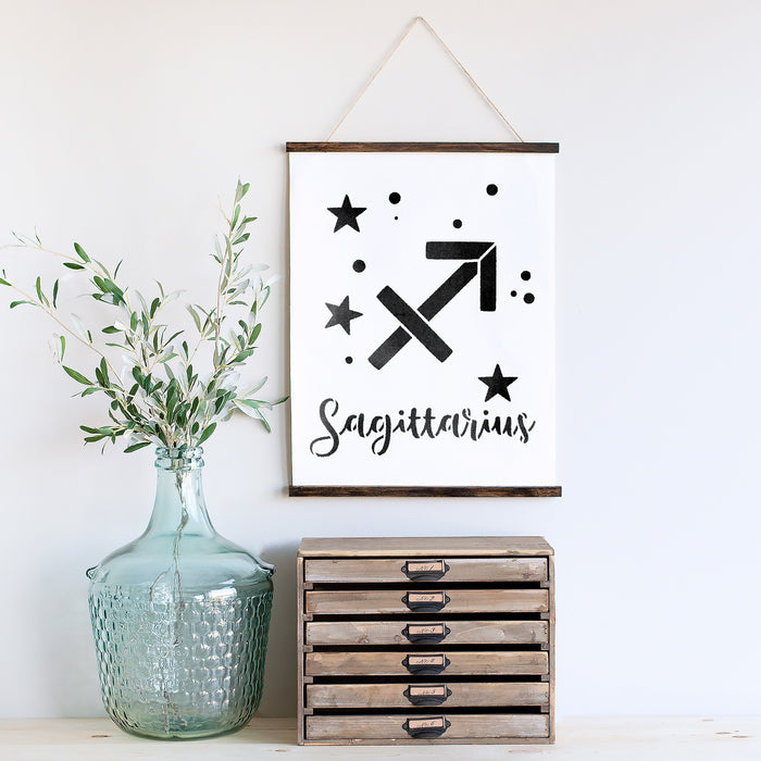 Sagittarius Zodiac Symbol Stencil
