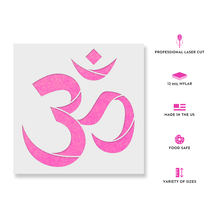 Sahasrara Crown Chakra Symbol Stencil