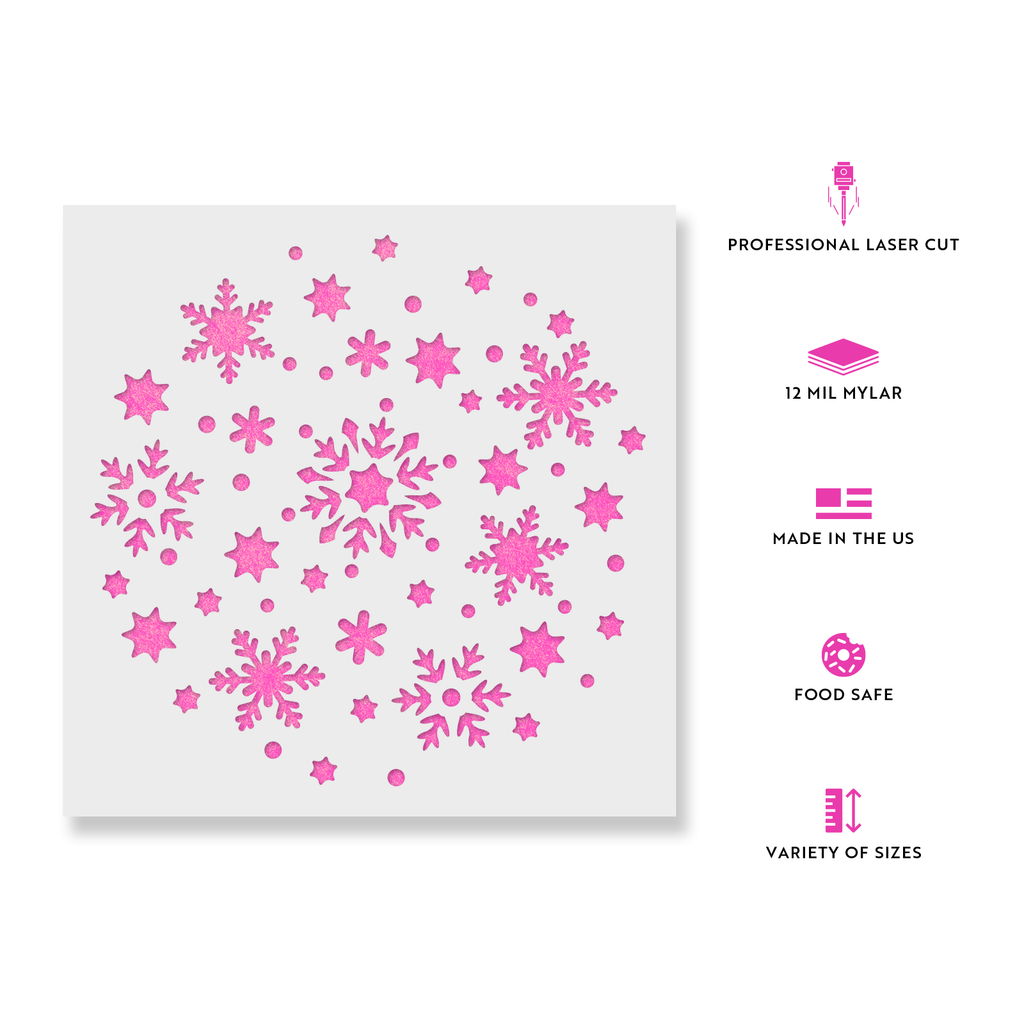 Snowflake Circle Stencils - Stencil Revolution