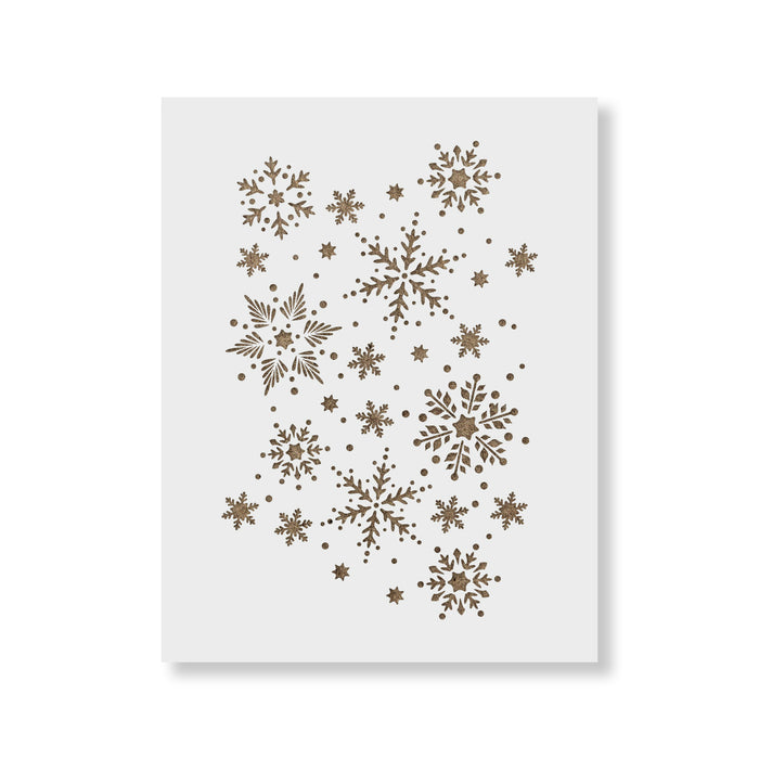 Snowflakes Pattern Stencil for Holiday DIY Crafting