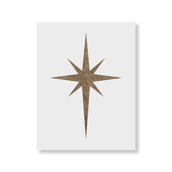 Rectangular Starburst Cut Out Starburst Stencil - Laser cut stencil of a bursting star