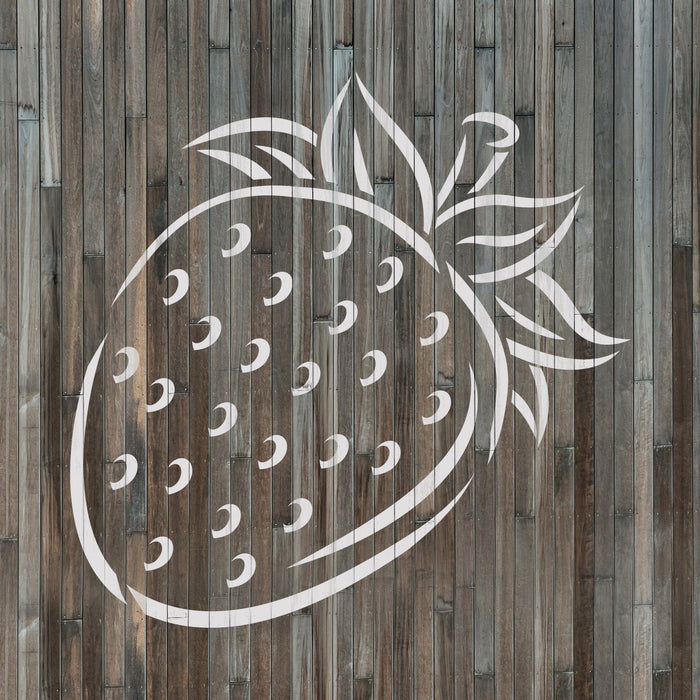 Strawberry Stencil For Painting & Crafts - Fruit Art Template Canvas DIY Design