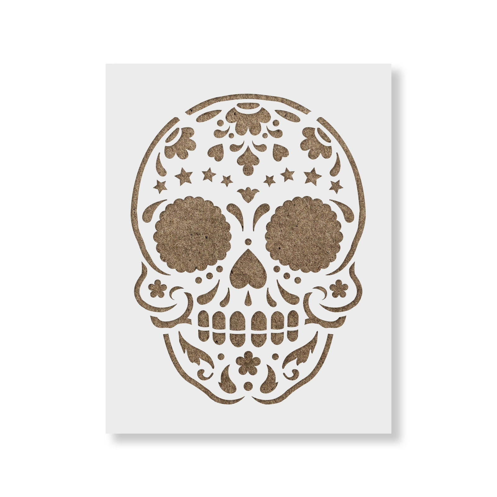 sugar-skull-stencil-day-of-the-dead-stencil-template for Sugar Skull Template Printable Free Sugar Skull Stencil - Day of the Dead Stencil Template for Sugar Skull Template Printable Free