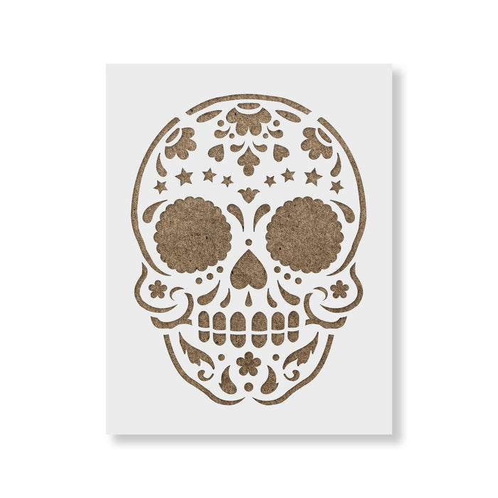 Sugar Skull Stencil - Day of the Dead Stencil Template sugar-skull-stencil-day-of-the-dead-stencil-template