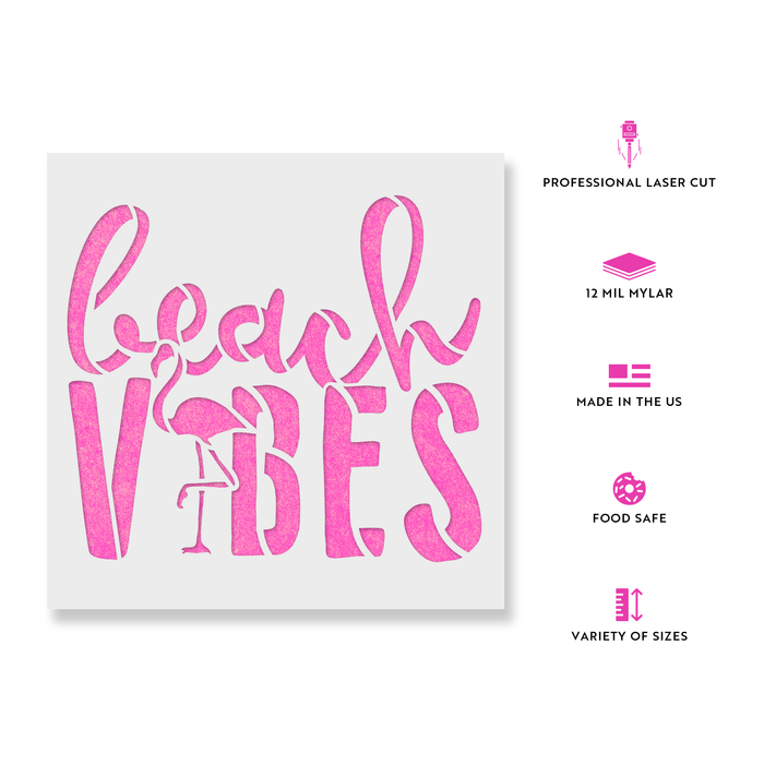 Summer Beach Vibes Stencil