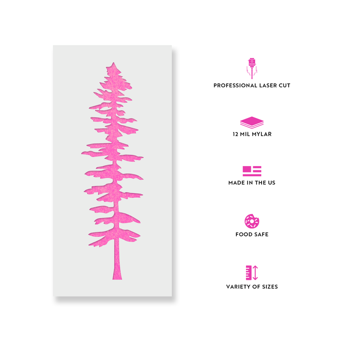 Tall Fir Tree Stencil