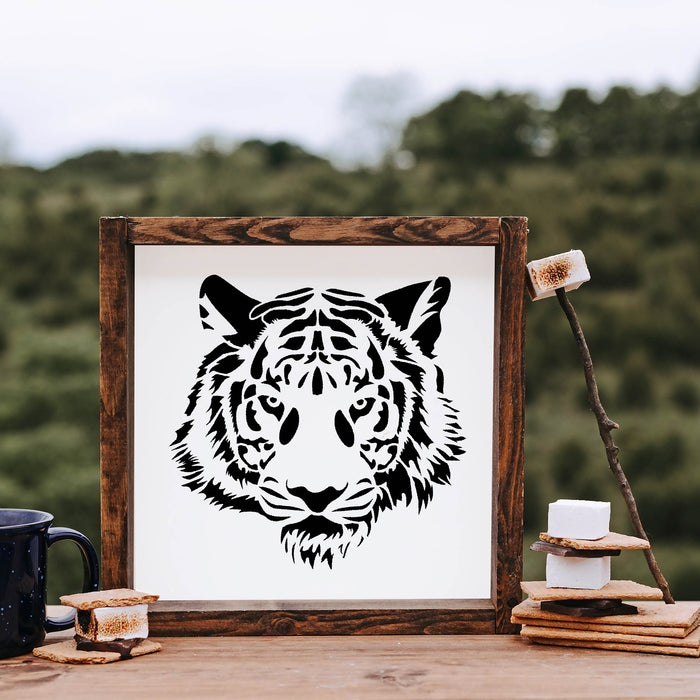 Tiger Head Stencil