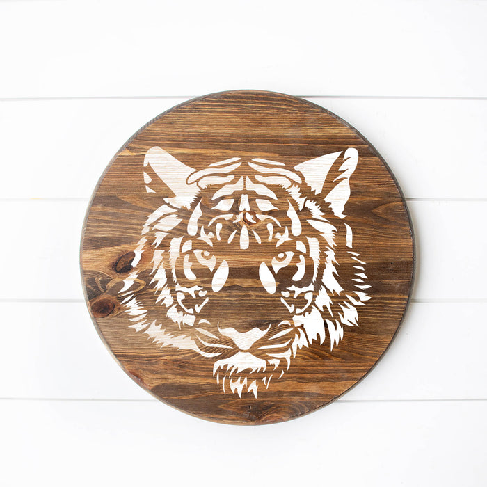 Tiger Head Stencil