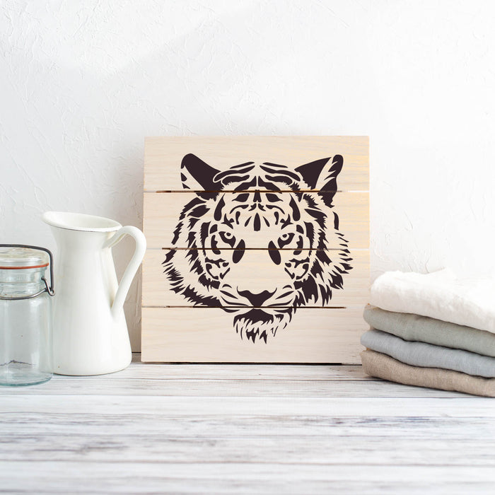 Tiger Head Stencil