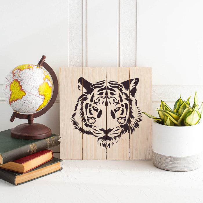 Tiger Head Stencil