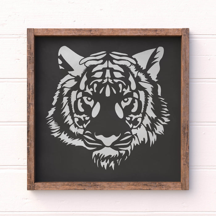 Tiger Head Stencil