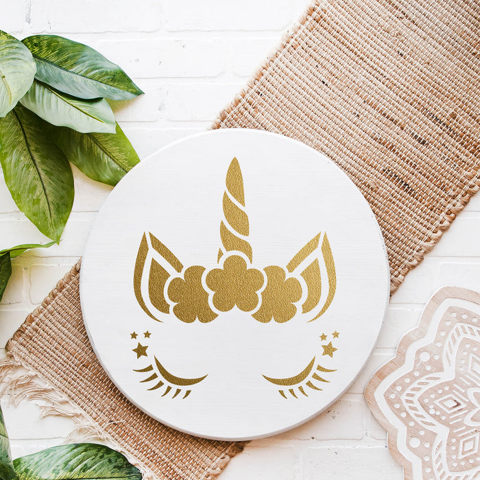 Unicorn Head Stencil