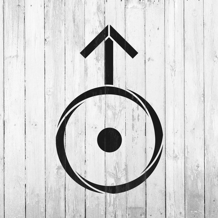 Uranus Astrology Symbol Stencil