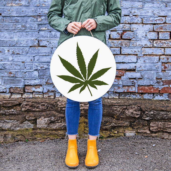 Weed Leaf Stencil