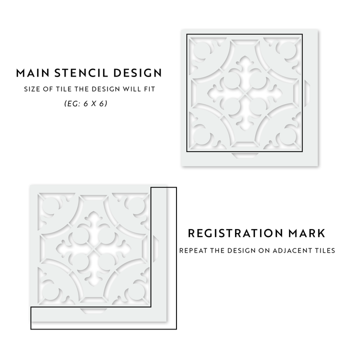 Yarrow Tile Stencil