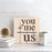 You Plus Me Equals Us Stencil