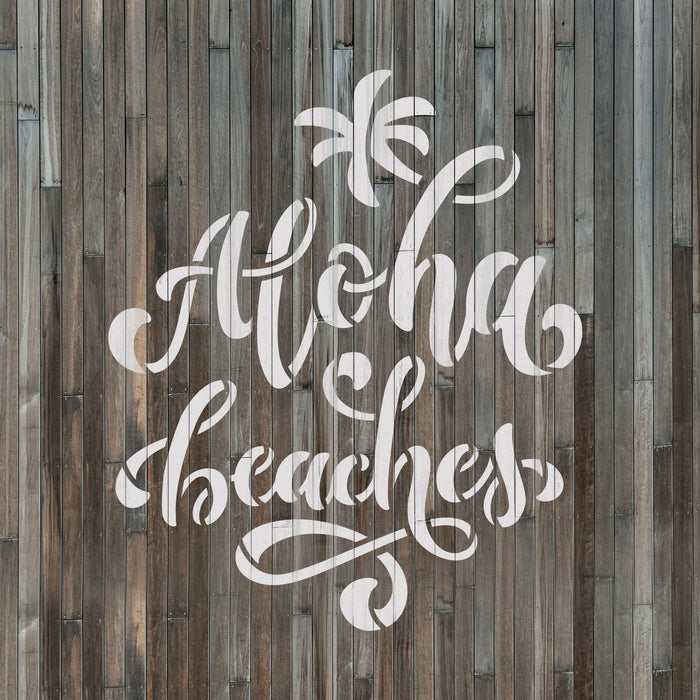 Aloha Beaches Hawaii Stencil