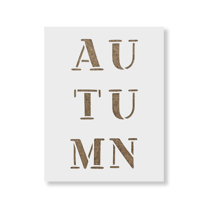Autumn Letters Stencil