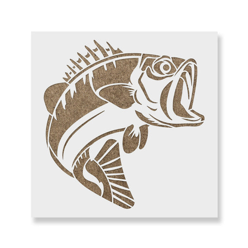 Bass Fish Stencil