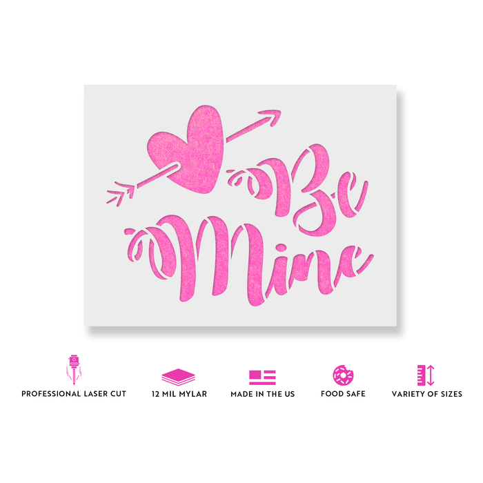Be Mine Valentines Stencil