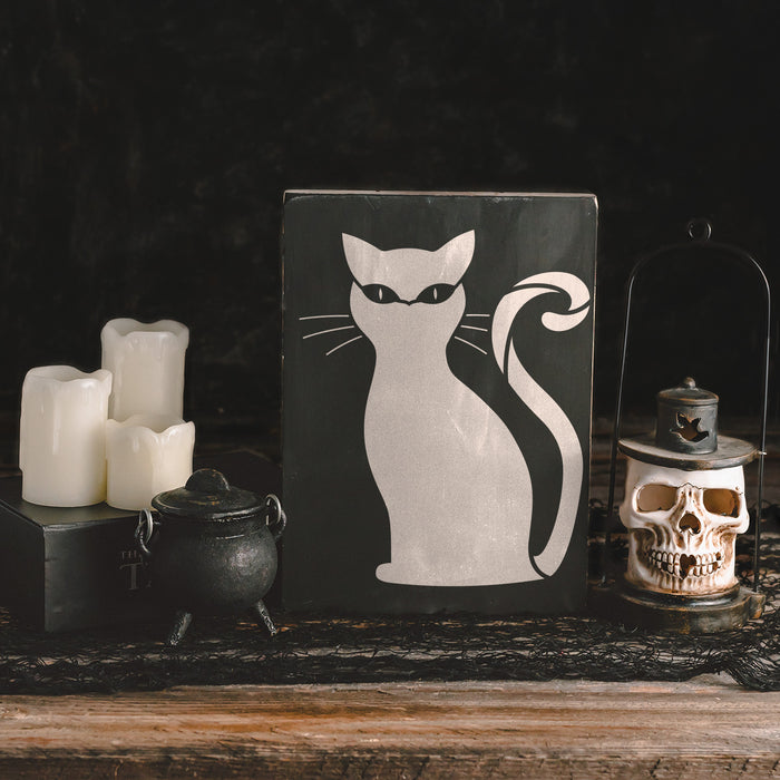 Black Cat Halloween Stencil