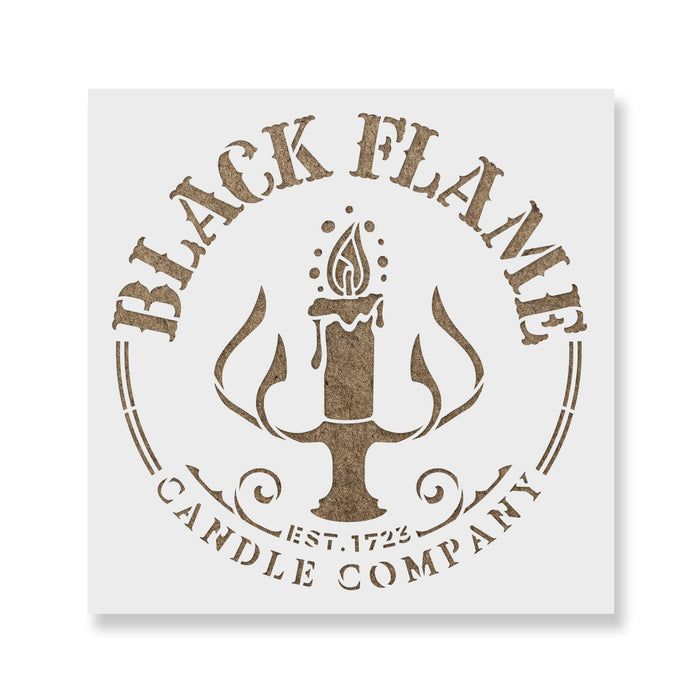 Black Flame Candle Company Stencil