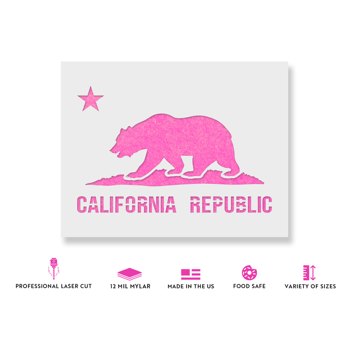California Flag Stencil