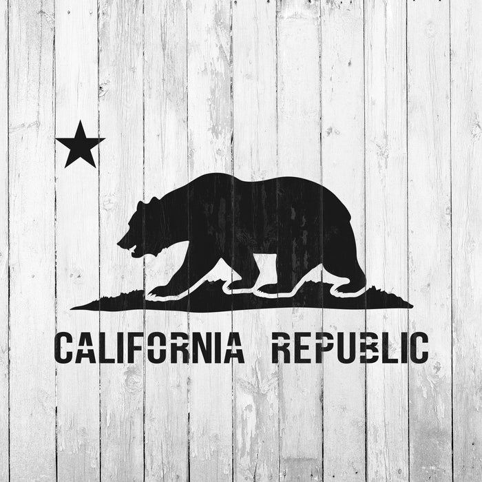 California Flag Stencil