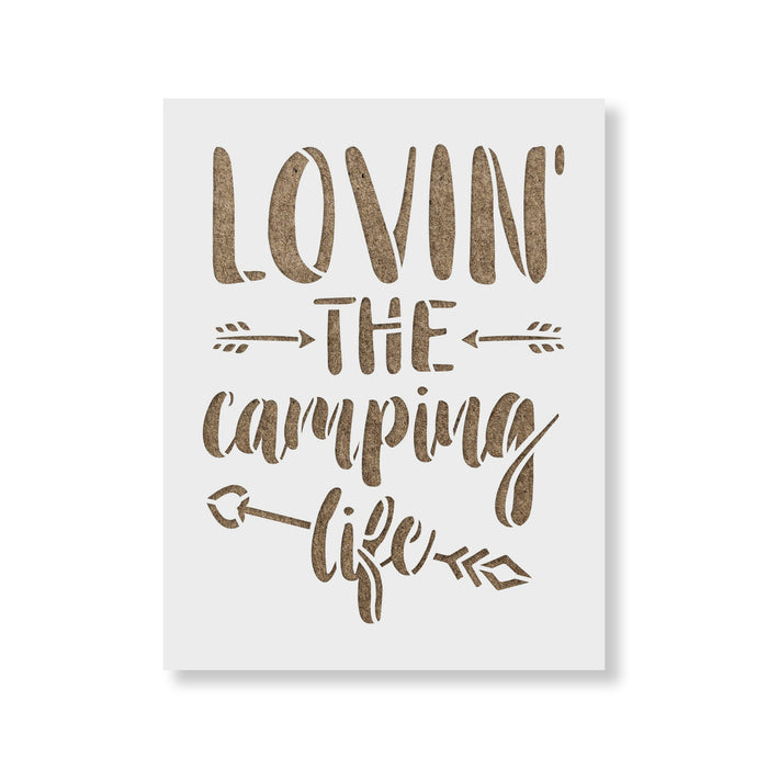 Camping Life Stencil