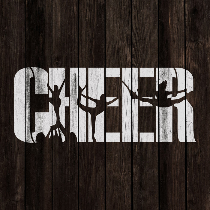 Cheer Cheerleader Stencil