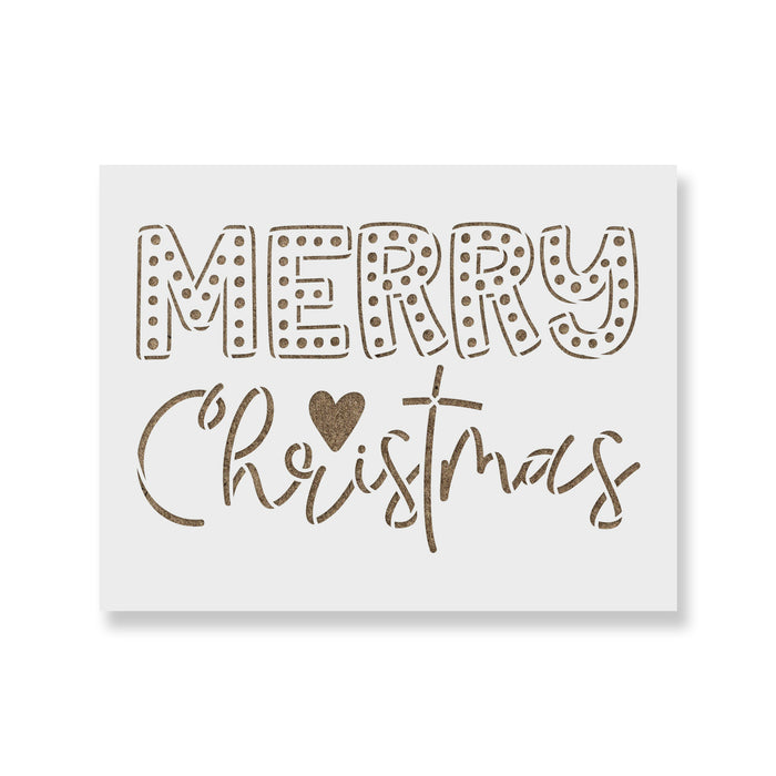 Christian Merry Christmas Stencil