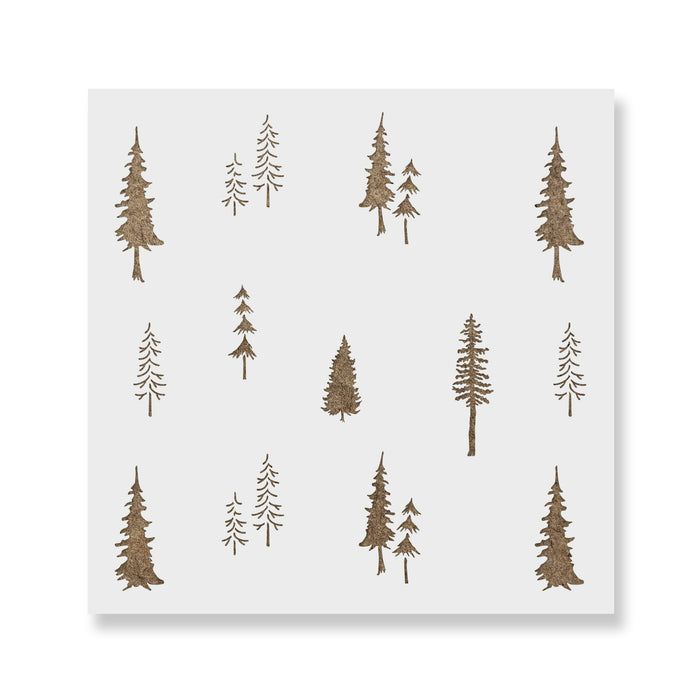 Christmas Tree Forest Craft Stencil