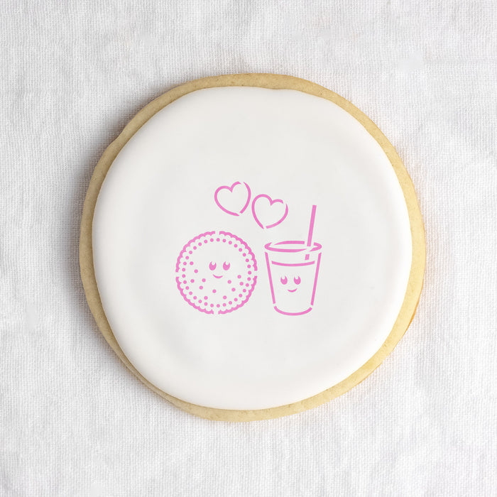 Cookie And Milk Cookie Stencil