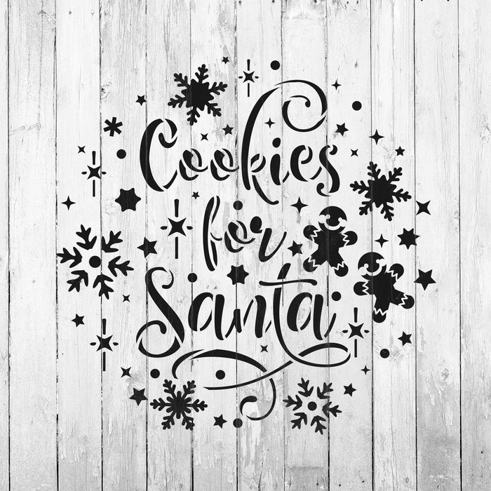 Cookies For Santa Gingerbread Stencil