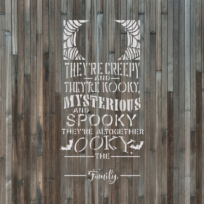 Creepy Spooky Family Stencil