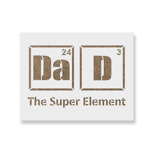 Dad Element Science Stencil