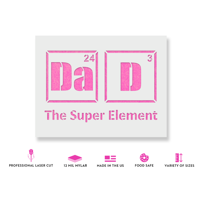 Dad Element Science Stencil