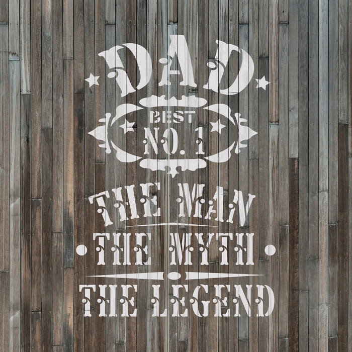 Dad Man Myth Legend Stencil