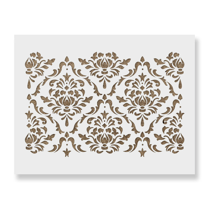 Floral Damask Wall Stencil by Jeff Raum