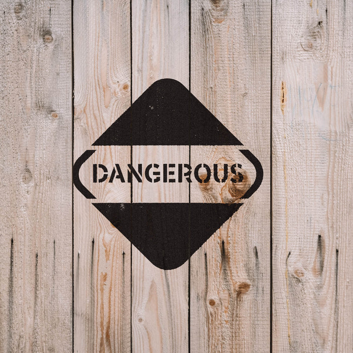 Dangerous Sign Symbol Stencil