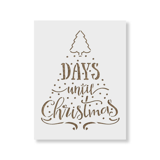 Days Until Christmas Stencil