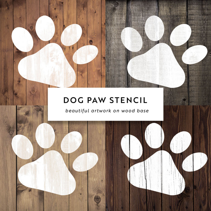Dog Paw Stencil