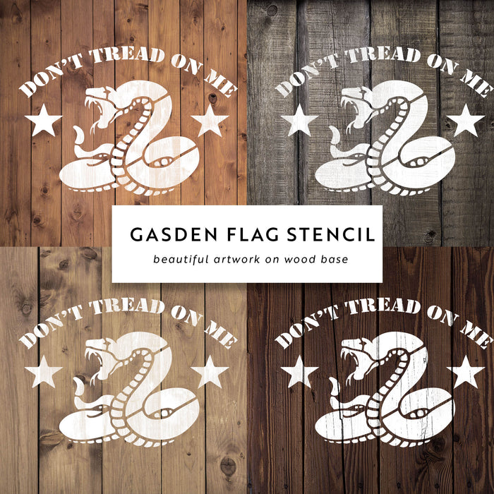 Don't Tread on Me Gadsden Flag Stencil