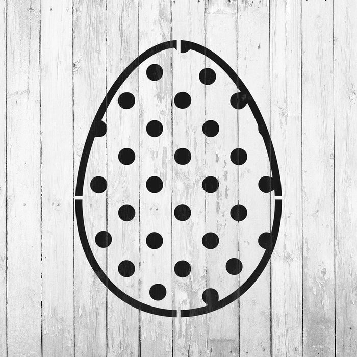 Easter Egg Polka Dots Stencil