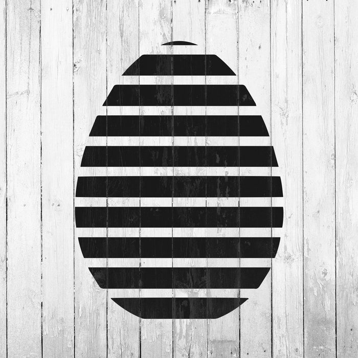 Easter Egg Stripes Stencil