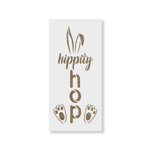 Easter Hippity Hop Bunny Sign Stencil